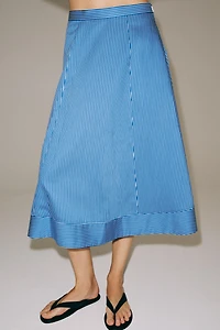 ZW COLLECTION STRIPED A-LINE SKIRT