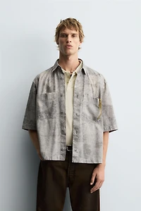 RELAXED FIT ABSTRACT PRINT SHIRT