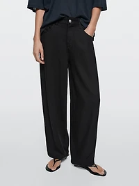 Pantalon barrel fluide