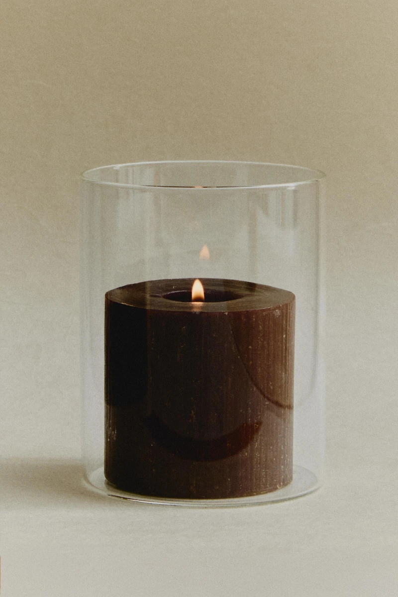 BOROSILICATE GLASS LANTERN VASE