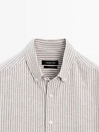100% cotton striped Oxford shirt