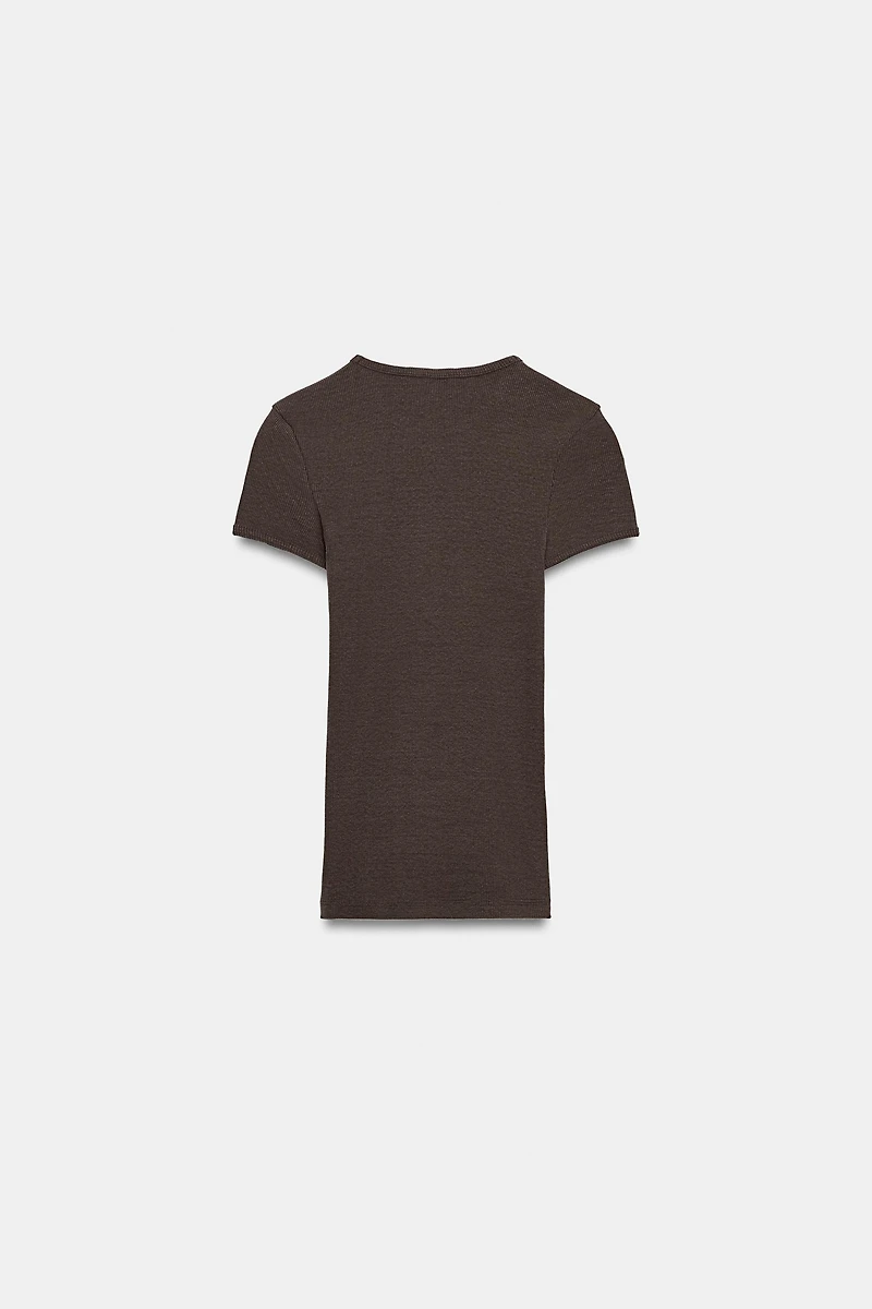 RIBBED T-SHIRT