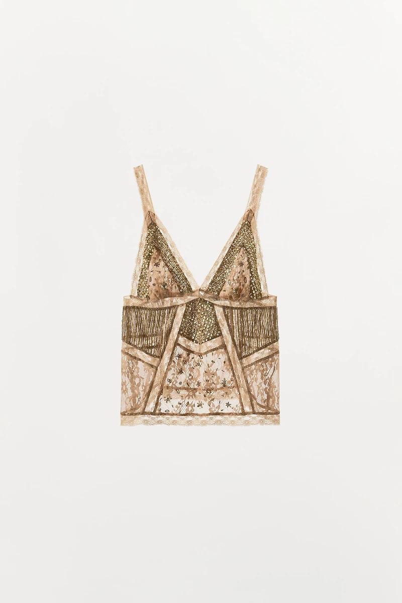 LIMITED EDITION LACE SEQUIN TOP