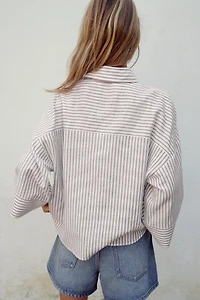 STRIPED LINEN SHIRT