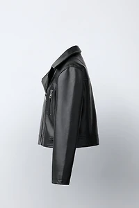 FAUX LEATHER BIKER JACKET