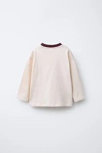 CONTRAST TEXT T-SHIRT
