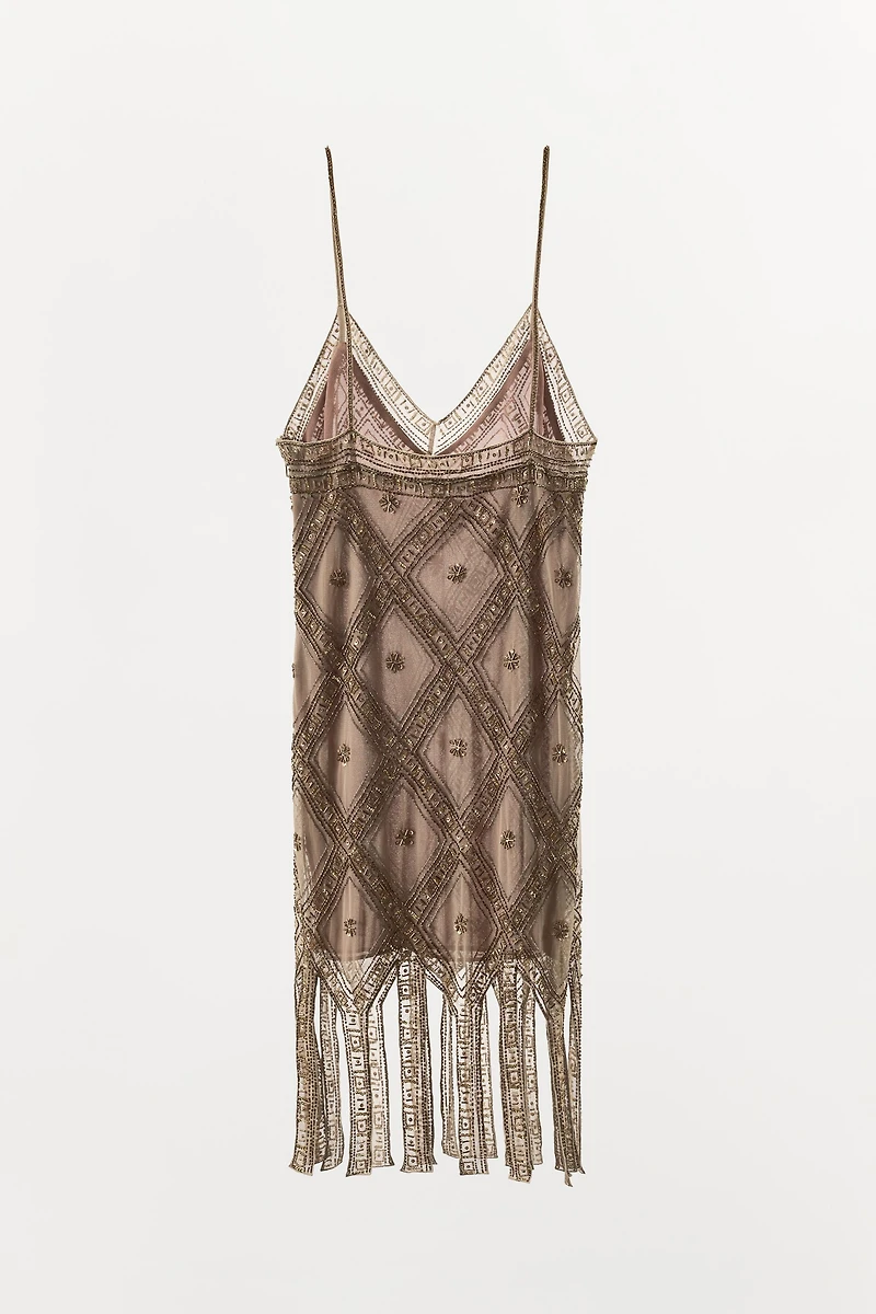 EMBROIDERED TULLE DRESS