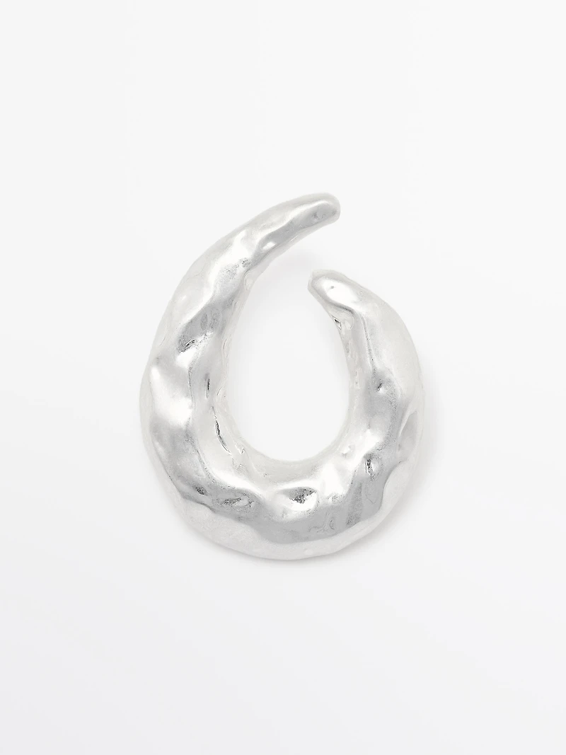 Boucles d’oreilles anneaux texturées