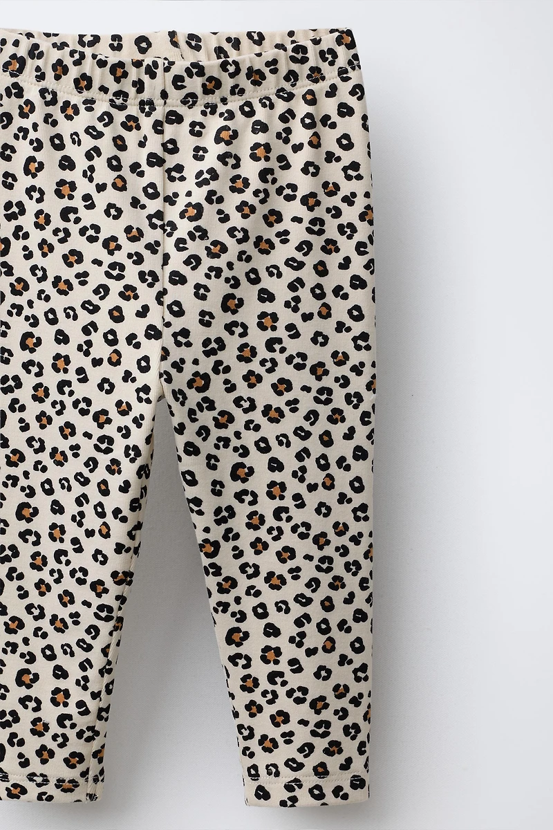 ANIMAL PRINT SWEATSHIRT AND LEGGINGS SET