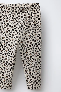 ANIMAL PRINT SWEATSHIRT AND LEGGINGS SET