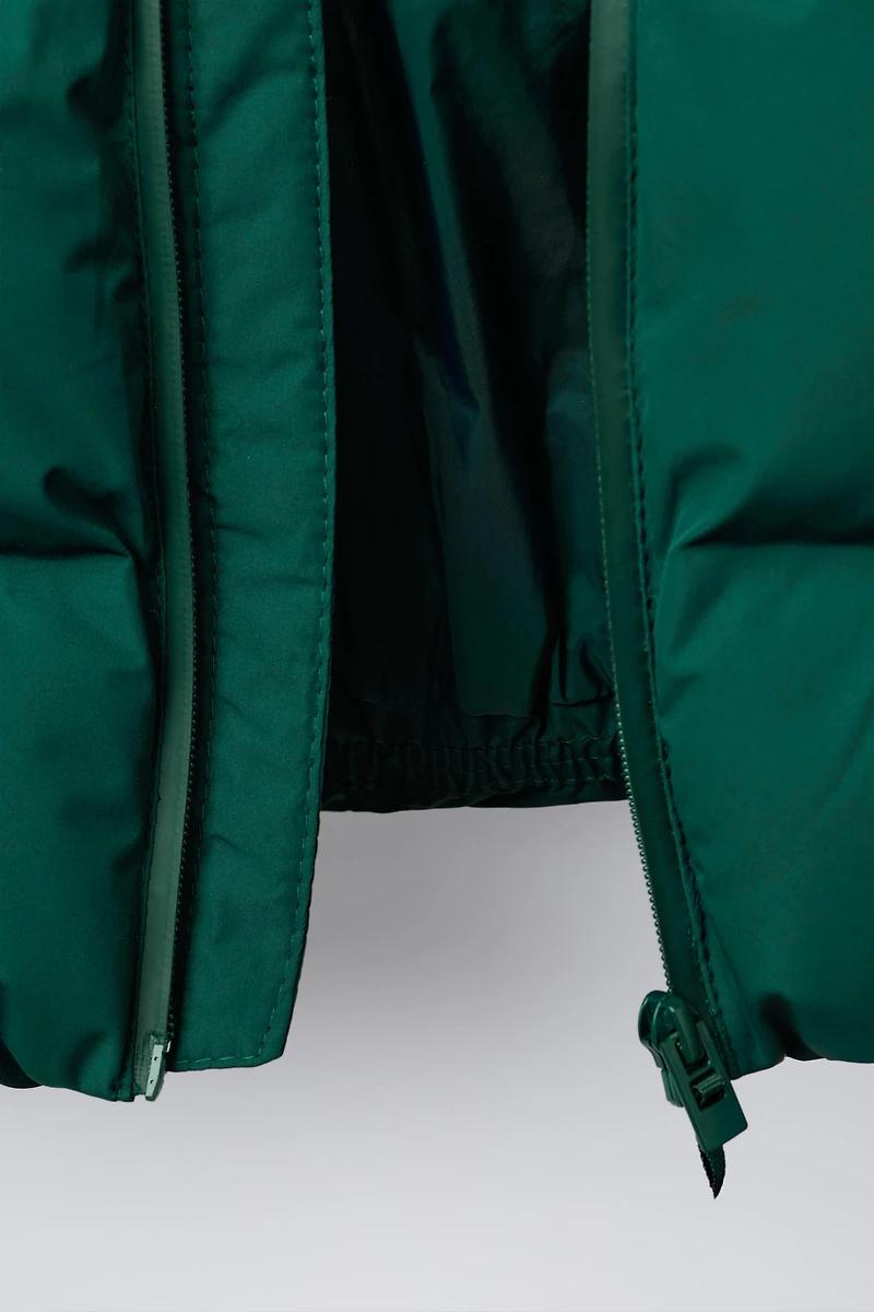 WATER REPELLENT LABEL PUFFER COAT
