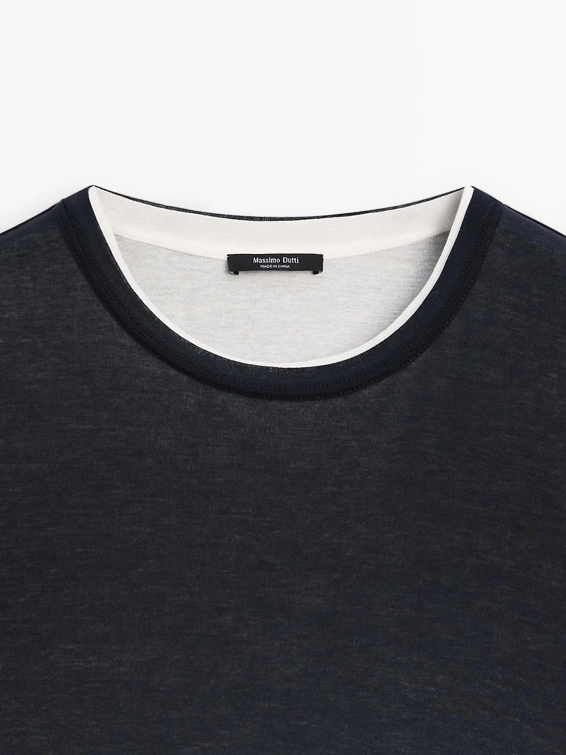 Short sleeve layered T-shirt