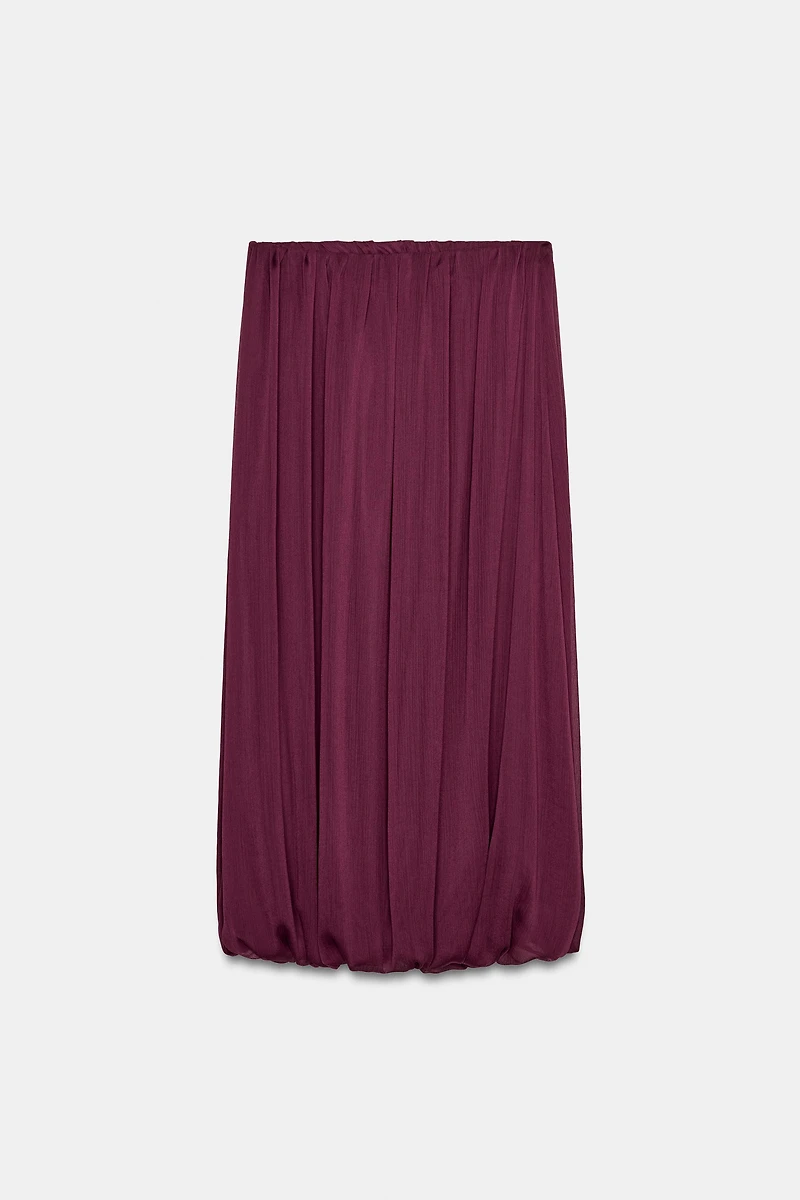 PUFFED MIDI SKIRT