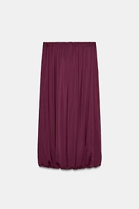 PUFFED MIDI SKIRT