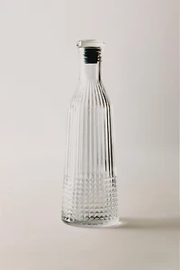 RAISED DESIGN GLASS BOTTLE