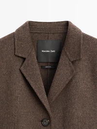 Blazer à col sartorial en laine mélangée