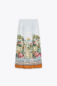 JUPE MIDI CAPE IMPRIMÉE