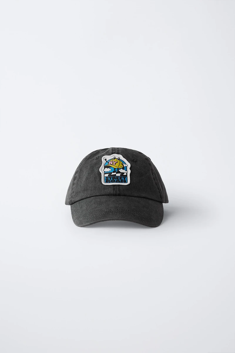 WASHED EFFECT PATCH CAP