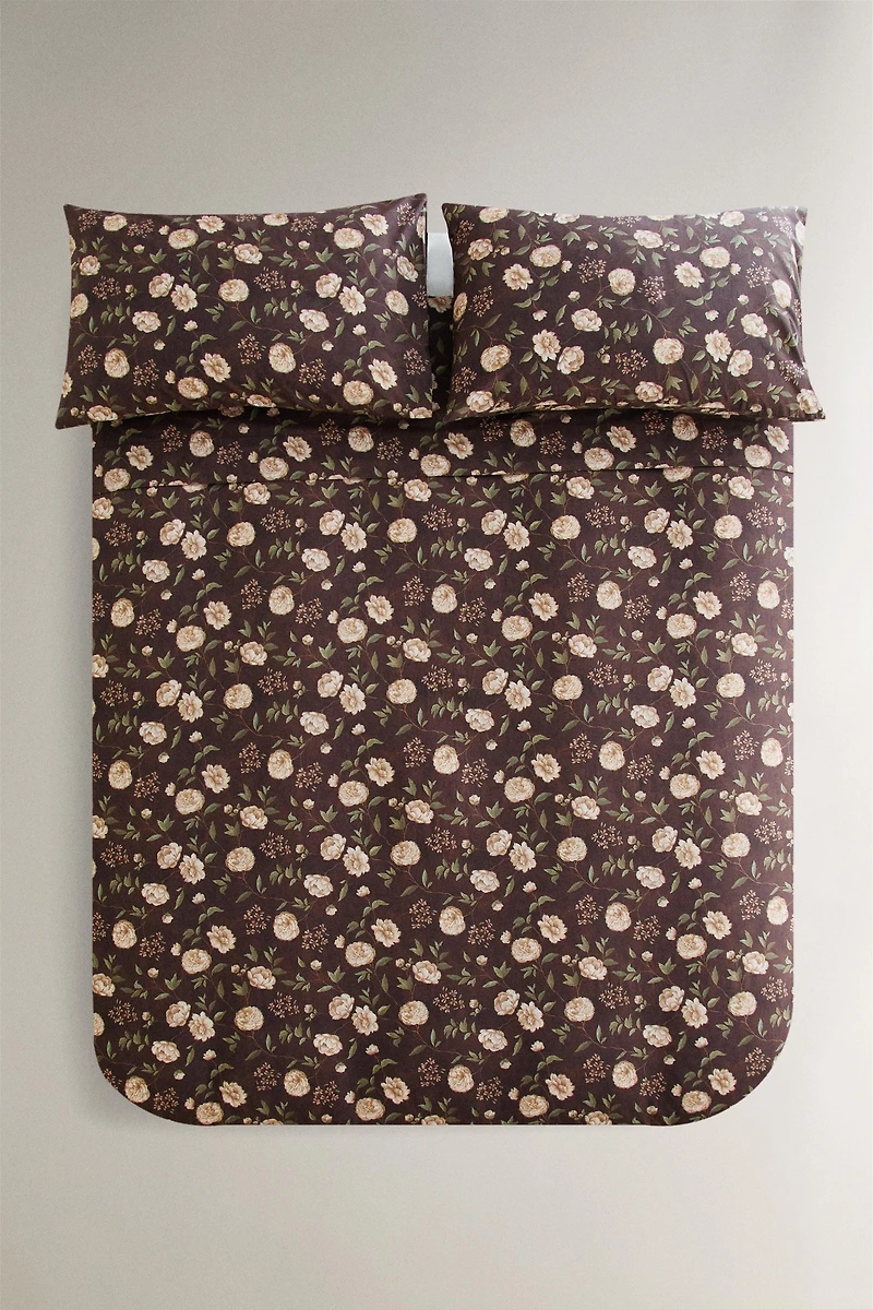 FLORAL PRINT DUVET COVER