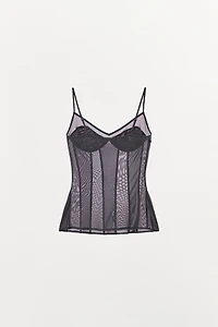 TOP EN TULLE STYLE LINGERIE