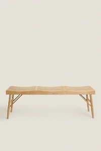 BANC BOIS ET ROTIN
