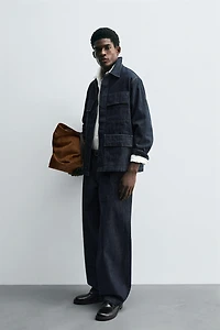 RELAXED FIT DENIM POCKET JACKET