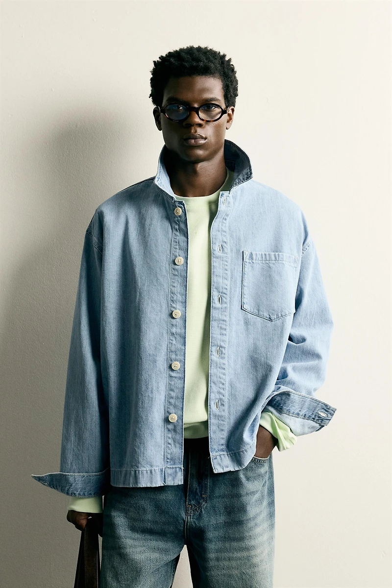 BOXY FIT DENIM SHIRT