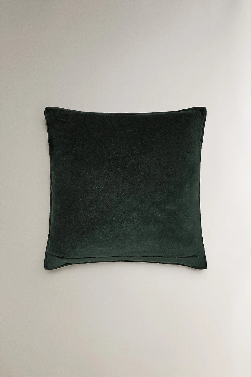 VELVET JACQUARD CHRISTMAS THROW PILLOW COVER