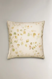 SATEEN PILLOWCASE WITH LEAF PRINT
