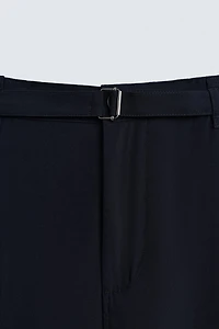 RELAXED FIT BELTED PANTS