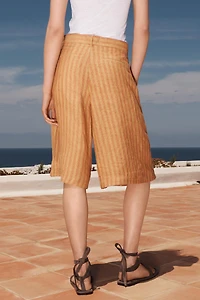 STRIPED LINEN SHORTS LIMITED EDITION