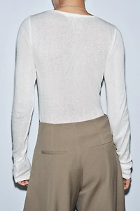 LONG SLEEVE T-SHIRT WITH WOOL