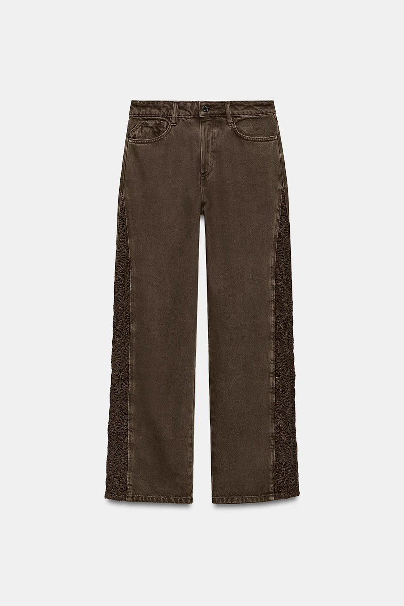 Z1975 LOOSE FIT MID-RISE CROCHET JEANS