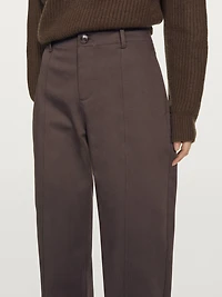 Mid-rise carrot fit trousers