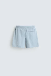 MAILLOT DE BAIN MI-LONG À RAYURES