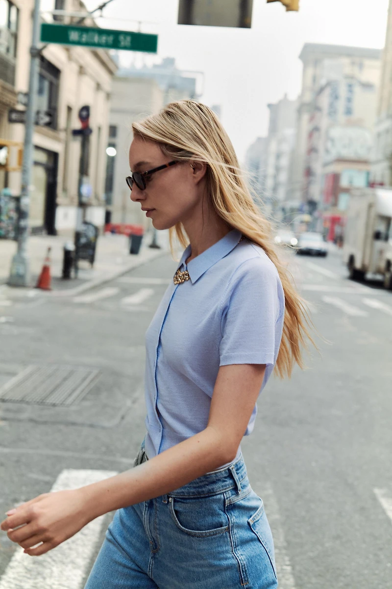 SHORT SLEEVE CARDIGAN