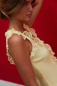 LACE BUTTON TOP