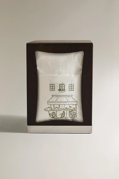 COFFEE NAPKIN HOLDER AND NAPKIN SET