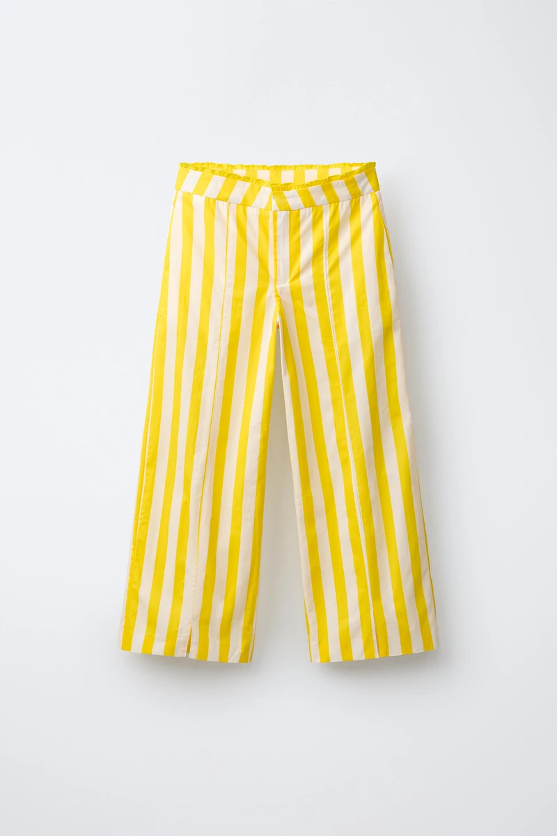 PANTALON DROIT À RAYURES