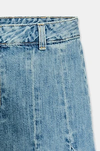 TRF DENIM GODET SKIRT