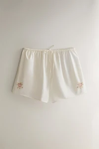 SHORT BRODÉ FLEURS