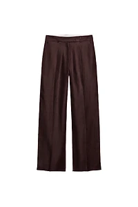 100% LINEN STRAIGHT LEG PANTS