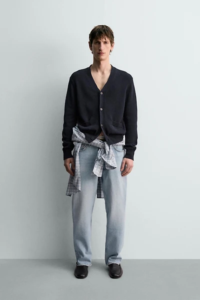 CARDIGAN COTON ET LIN