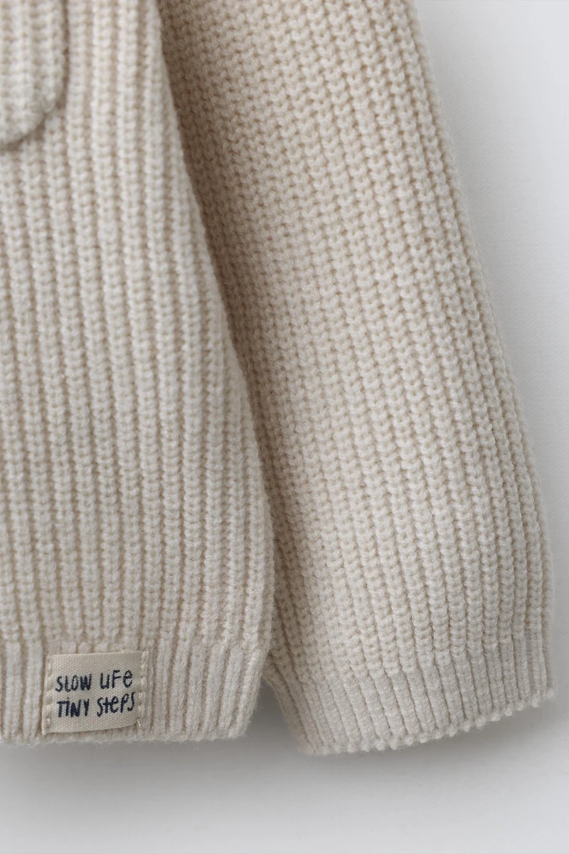 PURL KNIT POCKET JUMPER