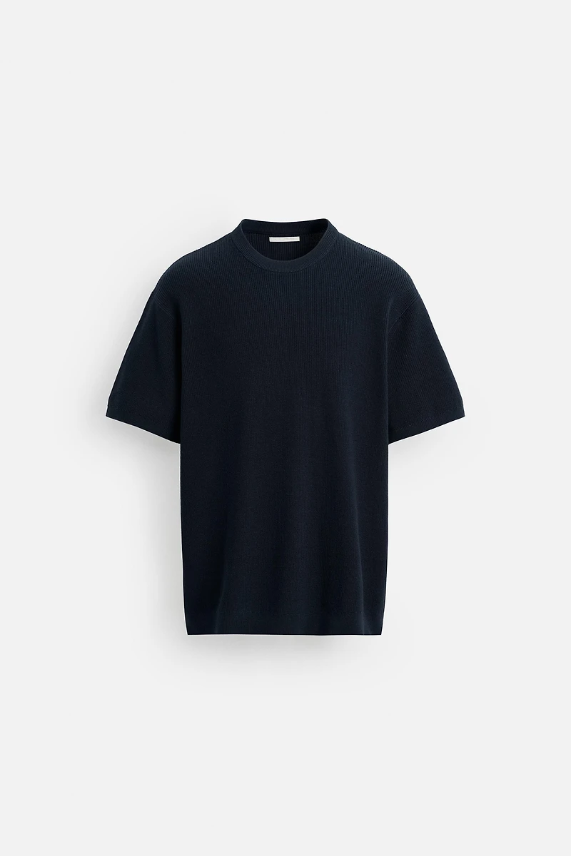 T-SHIRT EN MAILLE PERLÉE