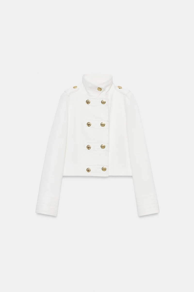 GOLD BUTTON WRAP JACKET