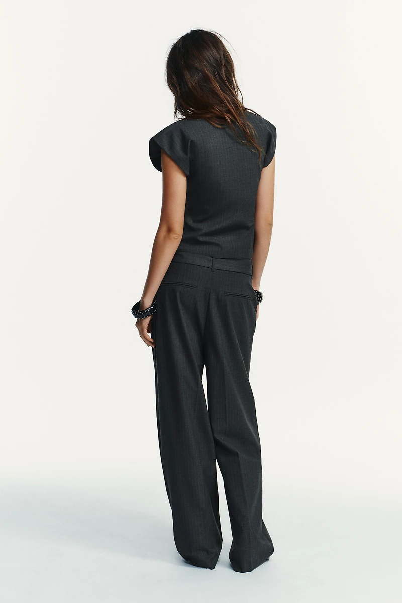 PANTALON À RAYURES TENNIS AVEC CEINTURE