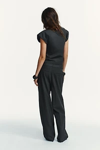 PANTALON À RAYURES TENNIS AVEC CEINTURE