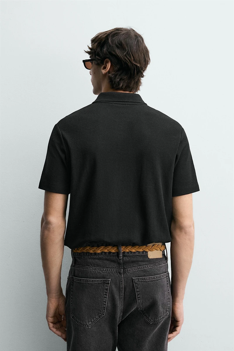 VERTICAL TEXTURED POLO