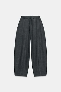 BALLOON RIBBED PANTS